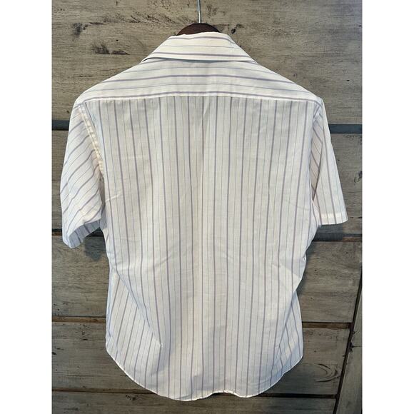 Vintage Ketch Men's Button Up Short Sleeve Medium Large (16) Single Stitch - Picture 2 of 10